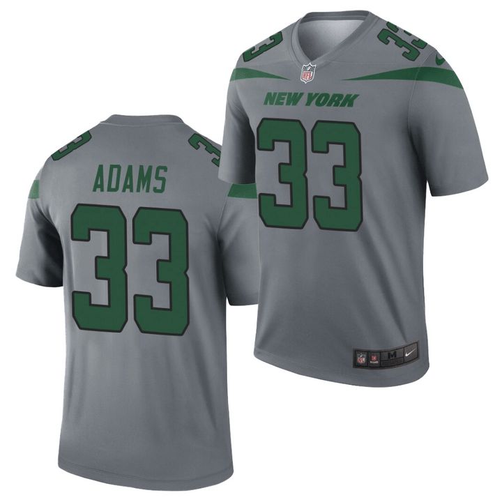 Men New York Jets #33 Jamal Adams Nike Grey Inverted Legend NFL Jersey